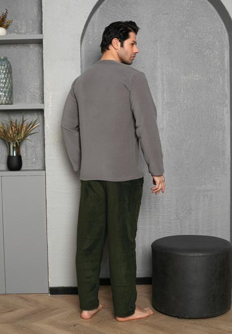 Pijama Barbat POLAR , Culoare Gri, Engros